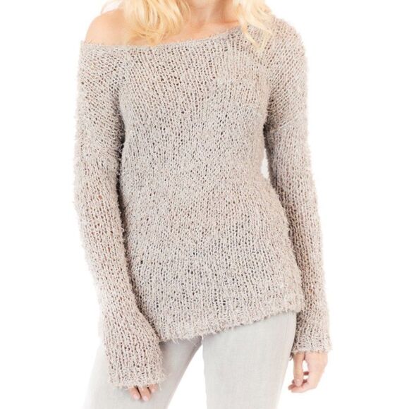 Vince Open Knit Taupe Sweater Sz S - Picture 1 of 6